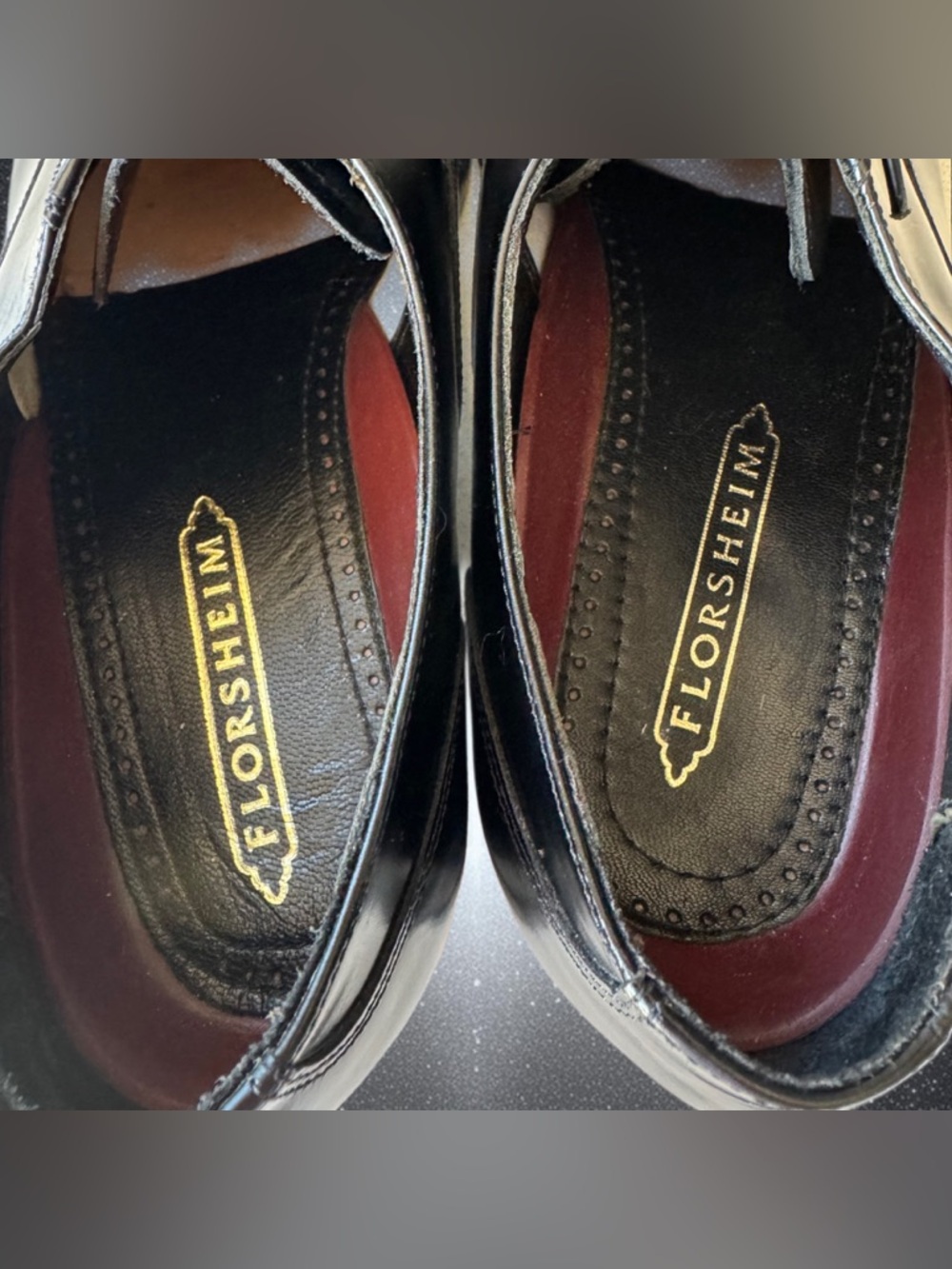 Florsheim Classic Black Leather Cap Toe Oxford Lace Up Dress Shoe 10D #20363 - Picture 11 of 14